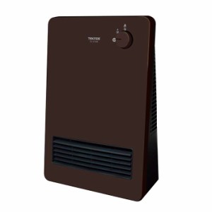 セラミックヒーター 1200W 600W 温風 季節家電 ヒーター 2段切替 ダークブラウン リビング ダイニング 寝室 テクノス TS-1271(DB)