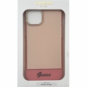 GUESS（ゲス） iPhone14 Plus ダブルレイヤー ケース ピンク エアージェイ GUHCP14MHGCOP