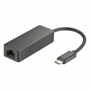 GigaLANアダプター USB Type-C接続有線LAN 1000BASE-T 1Gbps対応 10cmケーブル  OHM PC-SHL13-K