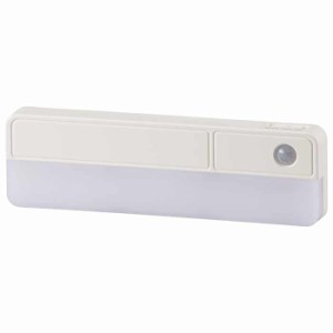 LEDナイトライト 明暗･人感センサー式 単3形×3本使用 80 lm 昼白色 ホワイト 物置 廊下 クローゼット 足元 照明 OHM NIT-BLA6JRC-W