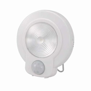 LEDセンサーライト 明暗+人感センサー付 ホワイト 物置 廊下 クローゼット 足元 照明 OHM NIT-L03M-W