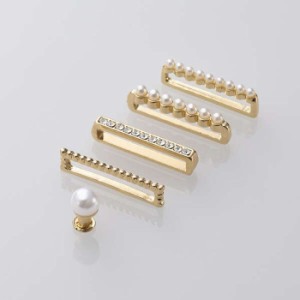 代引不可 アップルウォッチ アクセサリー バンドチャーム リング×4 ピンズ×1 バンド &me パール エレコム AW-RINGPINS02P