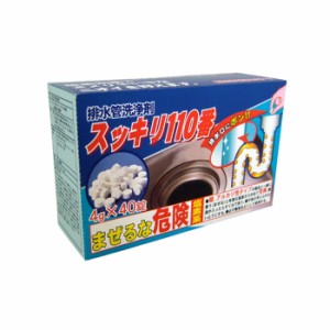 即納 排水管洗浄剤 排水管の汚れ・つまりを簡単洗浄 たった1粒入れるだけ 4g×40錠入り 消臭 除菌 黒カビ・雑菌除去 掃除 大掃除 清掃 ス