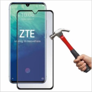 ZTE Axon 10 Pro 5G 強化ガラスフィルム 3D 曲面 全面保護 フルカバー 9H