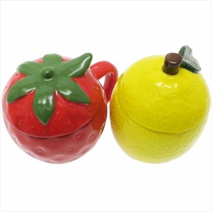 ◆フルーツ ペアマグカップ2個セット/イチゴ＆レモン(P80)