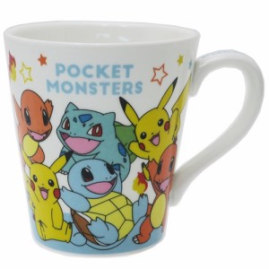 ◆ポケットモンスター 陶器製スリムMUG ピカチュウ＆御三家集合(540)