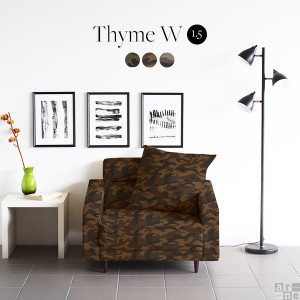 ソファ 迷彩 ソファー 1人掛け ゆったり コンパクト 脚付き おしゃれ 日本製 リビングソファ Thyme W 1.5P □