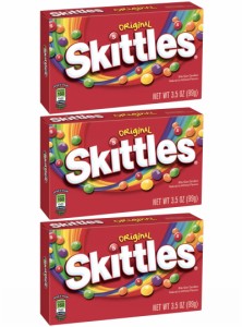 【3個セット】Skittles Original Candy Theater Box / スキトルズ フルーツキャンディー オリジナル ボックス 99g（3.5oz）
