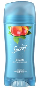 Secret Fresh  Deodorant Invisible Solid Nectarine 2.6 oz / シークレット デオドラント  インビジブルソリッド【ネクタリン】 73g