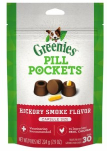 Greenies Pill Pockets for Dogs Hickory Smoke Flavor Capsule Size 7.9oz / グリニーズ ピルポケット 犬用 投薬補助 [カプセルサイズ 