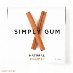 Simply Gum All Natural Cinnamon Gum /シンプリーガム　ナチュラル　シナモンガム 15個入り×6パック