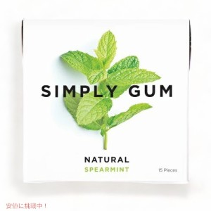 Simply Gum All Natural SPEARMINT  Gum /シンプリーガム　ナチュラル　スペアミントガム 15個入り×6パック