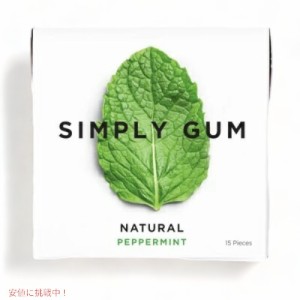 Simply Gum All Natural PEPPERMINT Gum /シンプリーガム　ナチュラル　ペパーミントガム 15個入り×6パック