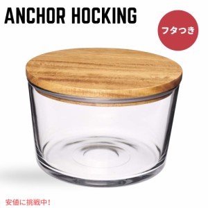 Anchor Hocking 蓋付きガラストライフルボウル 3リットル Anchor Hocking Glass Trifle Bowl with Lid 104 oz Glass Salad Bowl with Aca