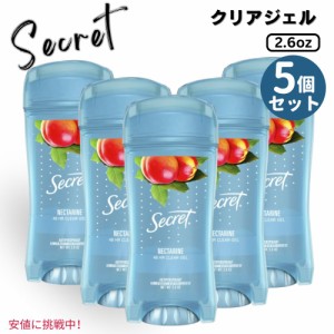 5個セット Secret シークレット Clear Gel Deodorant for Women クリアジェル デオドラント 女性用 ネクタリンの香り Nectarine Scent 2.