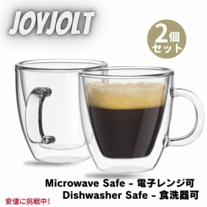 2個セット JoyJolt ジョイジョルトSavor Double Wall Insulated Glasses ダブルウォール断熱グラス Espresso Cups エスプレッソカップ 5.