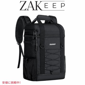 ZAKEEP バックパッククーラー 36缶 多機能 防漏 ブラック クーラーバッグ 保温 保冷 Multifunctional Leakproof Cooler Backpack 36 Cans