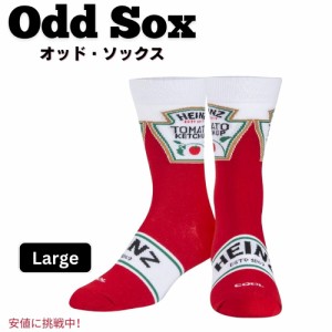 Odd Sox ハインツ ケチャップ柄 靴下 グラフィックプリント ソックス ラージサイズ Heinz Ketchup Funny Graphic Print Large