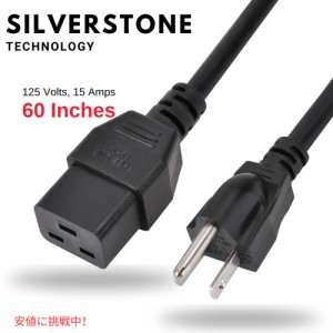 SilverStone Technology C19 電源ケーブル 長さ 152cm SST-G11301500-RT Power Cable 60 Inches in Length