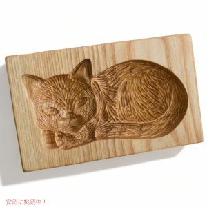 木製クッキーカッター プレス型 DIY ベーキングツール ネコ 猫 Wooden Cookie Molds Wooden Kitchen Cookie Cutter CAT