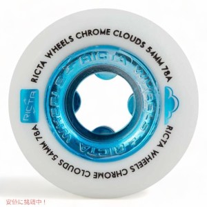 [4本セット] RICTA 54mm 78a スケートボード ウィール  ホワイト ブルー Clouds White 78a Skateboard Wheels Set of 4