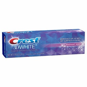 クレスト 3Dホワイト ラディアントミント ミニサイズ  Crest 3D White Fluoride Anticavity Toothpaste - Radiant Mint (0.85 oz)