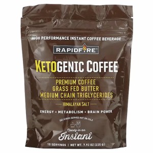 RAPIDFIRE ケトジェニックコーヒー 15杯分 225g / 7.93oz インスタントコーヒー Ketogenic Coffee