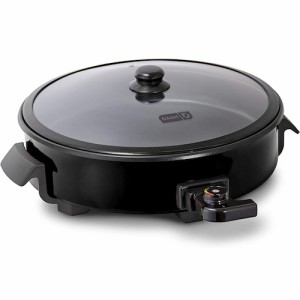 Dash ダッシュ グリル鍋 14インチ(35.5センチ) ブラック 電気スキレット ファミリーサイズ Electric Skillet 電気鍋 卓上調理器 DRG214BK