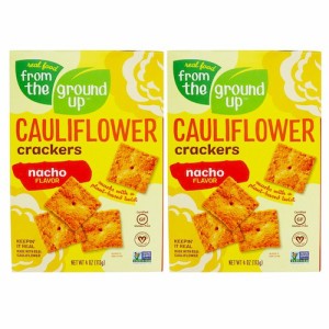 [2箱セット] From the Ground Up Cauliflower Crackers Nacho - 4oz/ フロムザグラウンドアップ カリフラワー クラッカー [ナチョ] 113g