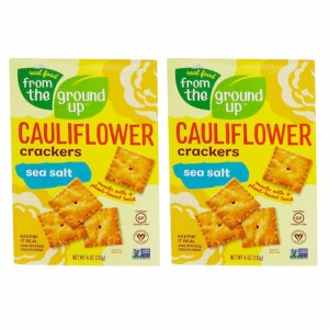 [2箱セット] From the Ground Up Cauliflower Crackers Sea Salt - 4oz/ フロムザグラウンドアップ カリフラワー クラッカー [シーソルト