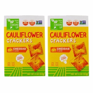 [2袋セット] From the Ground Up Cauliflower Crackers Cheddar - 4 oz. / フロムザグラウンドアップ カリフラワー クラッカー [チェダー