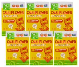 [6袋セット] From the Ground Up Cauliflower Crackers Cheddar - 4 oz. / フロムザグラウンドアップ カリフラワー クラッカー [チェダー