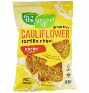 From the Ground Up Cauliflower Tortilla Chips Nacho - 4.5 oz. / フロムザグラウンドアップ カリフラワー トルティーヤチップス [ナチ