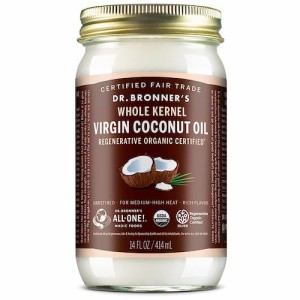 ドクターブロナー オーガニック バージンココナッツオイル ホールカーネル 414ml Dr. Bronner’s Organic Virgin Coconut Oil 14oz