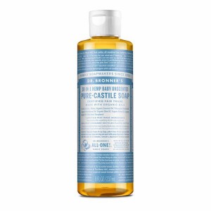 ドクターブロナー マジックソープ ベビー 無香料 237ml Dr. Bronner’s Pure Castile Soap 8oz