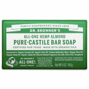 ドクターブロナー マジックソープバー アーモンド 140g Dr. Bronner’s カスティール石鹸 固形石けん バーソープ Castile Bar Soap 5oz