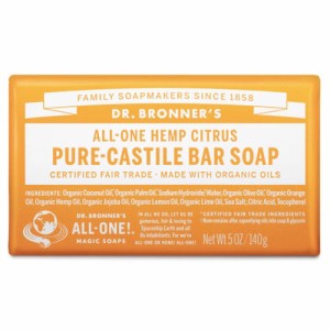 ドクターブロナー マジックソープバー シトラス 140g Dr. Bronner’s カスティール石鹸 固形石けん バーソープ Castile Bar Soap 5oz