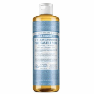 ドクターブロナー マジックソープ ベビー 無香料 473ml Dr. Bronner’s Pure Castile Soap 16oz