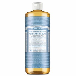 ドクターブロナー マジックソープ ベビー 無香料 Lサイズ 946ml Dr. Bronner’s Pure Castile Soap 32oz