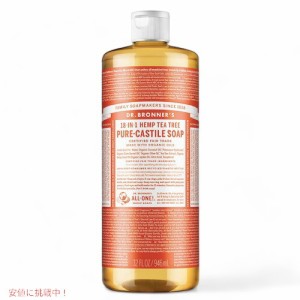 ドクターブロナー マジックソープ ティーツリー Lサイズ 946ml Dr. Bronner’s Pure Castile Soap 32oz