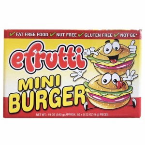 E.Frutti アメリカお菓子 グミ ミニハンバーガー 540g 約60個入り Gummi Mini Burger 60-count