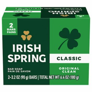 Irish Spring Bar Soap for Men, Original Deodorant Bar Soap, 3.2 Oz, 2 Pack / アイリッシュスプリング デオドラントソープ 男性用 [