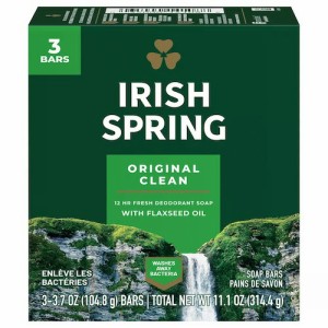 Irish Spring アイリッシュスプリング デオドラントソープ 男性用 [オリジナル] 104.8g x 3個入り Bar Soap Original Clean 3.7oz