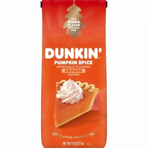 Dunkin’ Donuts ダンキンドーナツ 秋限定 コーヒー豆（挽き豆  粉タイプ） [パンプキンスパイス] 311g Pumpkin Spice Ground Coffee 11o