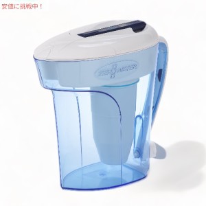 ZeroWater 12 Cup Pitcher with Free Water Quality Meter 141 水フィルターピッチャー 12カップ MAIN-50479