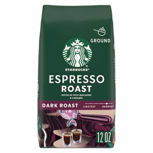 Starbucks スターバックス エスプレッソ ダークロースト グラウンドコーヒー 挽き豆 コーヒー豆 340g(12oz) / Dark Roast Ground Coffee 