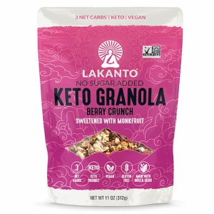 Lakanto ラカント ケトグラノーラ ベリークランチ 砂糖不使用 甘味料に羅漢果を使用 312g(11oz) / Sugar Free Keto Granola Berry Crunch