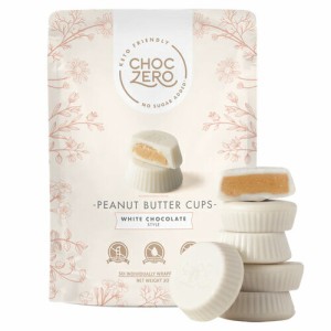 ChocZero White Chocolate Peanut Butter Cups 3oz / チョクゼロ ピーナッツバターカップ ホワイトチョコレート 6個入り