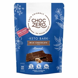 ChocZero Milk Chocolate Almond Keto Bark 6oz / チョクゼロ ミルクチョコレート アーモンド ケトバーク 170g（6個入り）