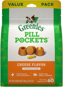 Greenies Pill Pockets for Dogs Cheese Capsule Size 15.8oz / グリニーズ ピルポケット 犬用 投薬補助のオヤツ [カプセルサイズ（ラー